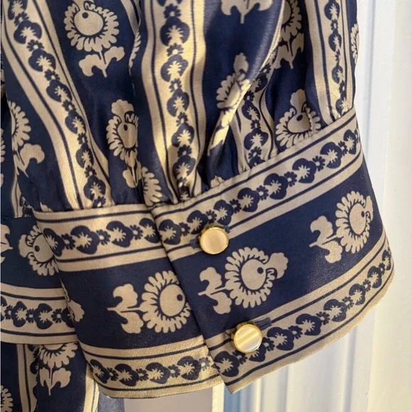 Sandro Enrika printed silk wrap dress size EU38 US6 - Picture 9 of 9